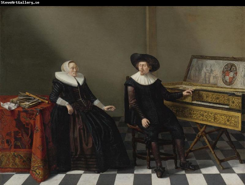 Cornelis van Spaendonck Prints Marriage Portrait of a Husband and Wife of the Lossy de Warin Family